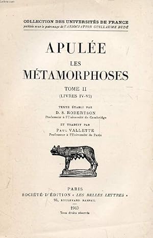 Seller image for LES METAMORPHOSES, TOME II (LIVRES IV-VI) for sale by Le-Livre