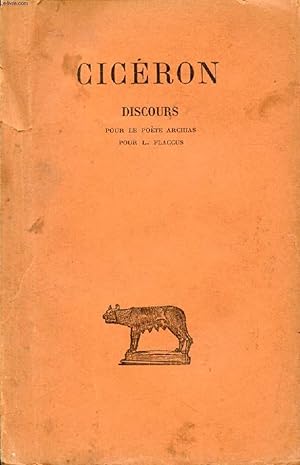 Seller image for DISCOURS, TOME XII (POUR LE POETE ARCHIAS, POUR L. FLACCUS) for sale by Le-Livre