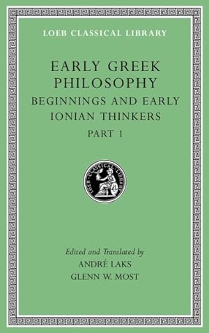 Image du vendeur pour Early Greek Philosophy : Beginnings and Early Ionian Thinkers mis en vente par GreatBookPrices