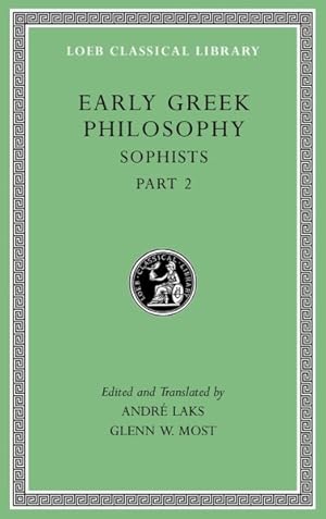 Image du vendeur pour Early Greek Philosophy : Sophists mis en vente par GreatBookPrices