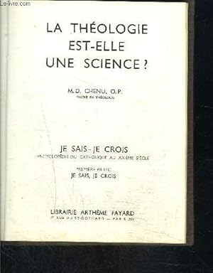 Seller image for LA THEOLOGIE EST ELLE UNE SCIENCE?- JE SAIS JE CROIS N1 premire partie for sale by Le-Livre