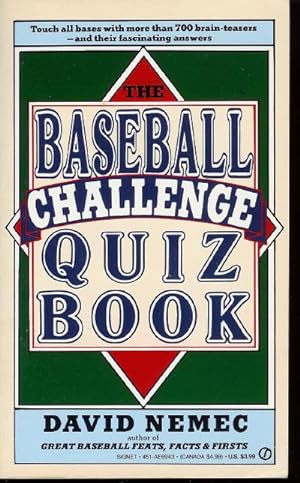Image du vendeur pour The Baseball Challenge Quiz Book mis en vente par John McCormick