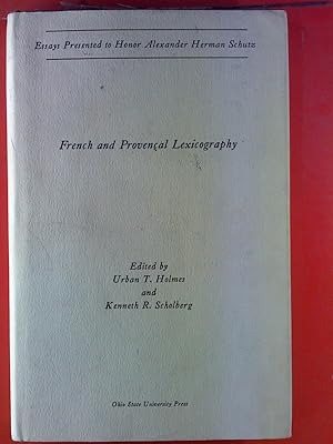 Bild des Verkufers fr French and Provencal Lexicography zum Verkauf von biblion2