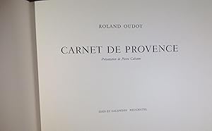 Carnet de Provence - Presentation de Pierre Cabanne