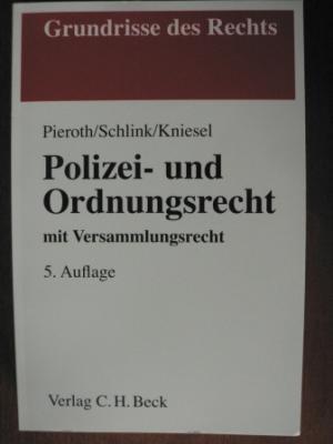 Imagen del vendedor de Polizei- und Ordnungsrecht mit Versammlungsrecht a la venta por Antiquariat UPP