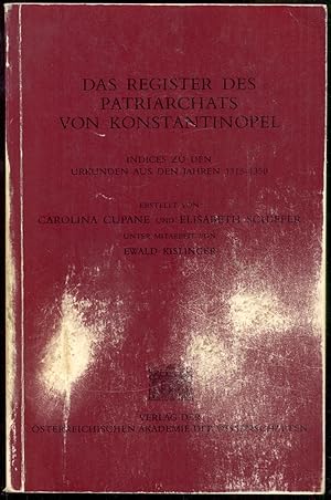 Imagen del vendedor de Das Register des Patriarchats von Konstantinopel. Indices. Teil 1 und 2. Indices zu den Urkunden aus den Jahren 1315-1350 [= Corpus fontium historiae Byzantinae; Vol. XIX/2] a la venta por Antikvariat Valentinska