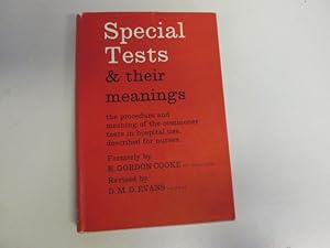 Imagen del vendedor de Special Tests and Their Meanings a la venta por Goldstone Rare Books