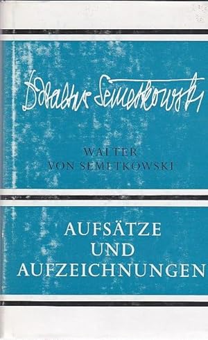 Aufsätze und Aufzeichnungen