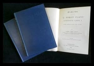 Bild des Verkufers fr Q. Horati Flacci Carminum Liber I, II, und III; 3 Bnde with Introduction and Notes zum Verkauf von ANTIQUARIAT Franke BRUDDENBOOKS