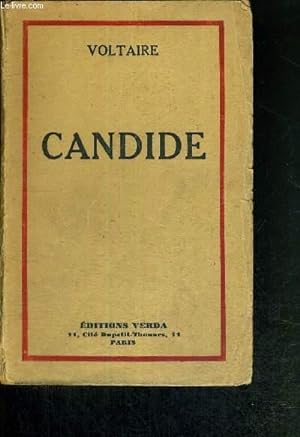 Image du vendeur pour CANDIDE OU L'OPTIMISME mis en vente par Le-Livre