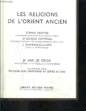 Bild des Verkufers fr LES RELIGIONS DE L ORIENT ANCIEN- JE SAIS- JE CROIS N14. 141 zum Verkauf von Le-Livre