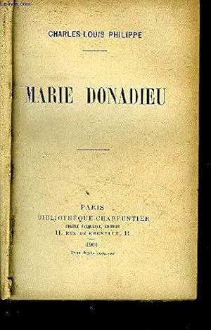 Image du vendeur pour Marie donadieu mis en vente par JLG_livres anciens et modernes