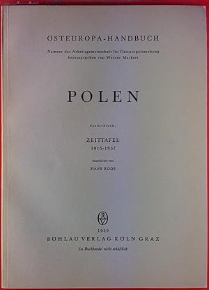 Bild des Verkufers fr POLEN, Sonderdruck: Zeittafel 1916-1957 zum Verkauf von biblion2