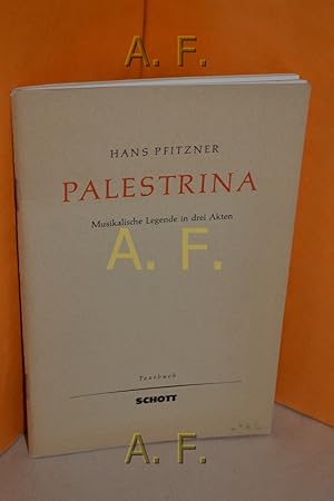 Imagen del vendedor de Palestrina, Musikalische Legende in drei Akten, Textbuch a la venta por Antiquarische Fundgrube e.U.