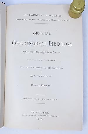 Imagen del vendedor de Official Congressional Directory: Fifty-Eighth Congress a la venta por Shelley and Son Books (IOBA)