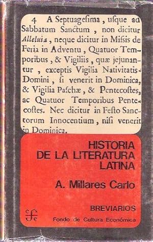 Imagen del vendedor de Historia de la Literatura Latina a la venta por SOSTIENE PEREIRA