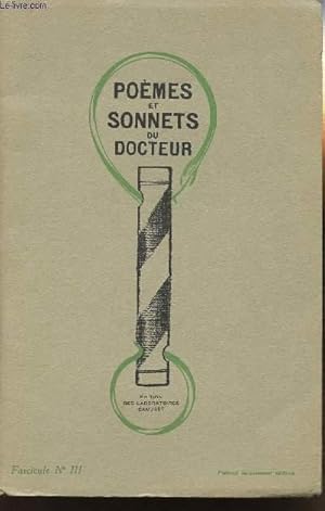 Seller image for POEMES ET SONNETS DU DOCTEUR - FASCICULE NIII for sale by Le-Livre