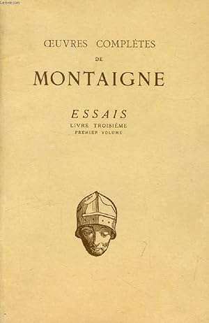 Seller image for ESSAIS, LIVRE III, Chap. I-VIII for sale by Le-Livre