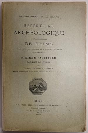 Seller image for Rpertoire archologique de l'arrondissement de Reims. Dixime fasc. Canton de BEINE. for sale by Librairie Le Trait d'Union sarl.