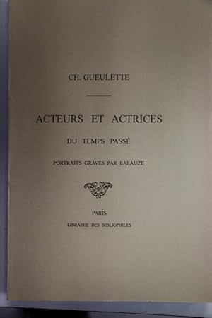 Imagen del vendedor de Acteurs et Actrices Du Temps pass. La Comdie Franaise. a la venta por Librairie Le Trait d'Union sarl.