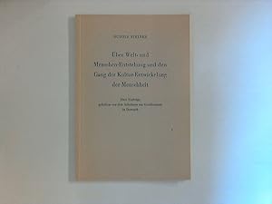 Bild des Verkufers fr ber Welt- und Menschen-Entstehung und den Gang der Kultur-Entwickelung der Menschheit. Drei Vortrge gehalten v. den Arbeitern am Goetheanum in Dornach 9., 12. Juli und 6. Aug. 1924. Als mndl., nicht z. Druck bestimmte Mitteil. waren d. Inhalte dieser Vortrge gedacht. Die Hrsg. besorgte J. Waegner. zum Verkauf von ANTIQUARIAT FRDEBUCH Inh.Michael Simon