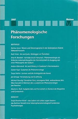 Imagen del vendedor de Phnomenologische Forschungen Band 2007. Unter Mitwirkung von Julia Jonas. a la venta por Fundus-Online GbR Borkert Schwarz Zerfa