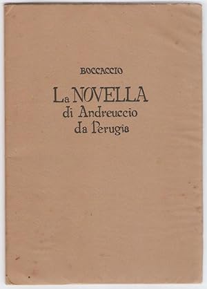 La Novella di Andreucci da Perugia di Giovanni Boccaccio. Xilografie originali di Anna Marviglia.