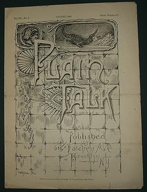 Plain Talk Vol. III No. 5 August 1886