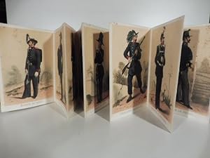 La Sardaigne militaire. Leporello contenente 25 litografie di divise militari Savoia