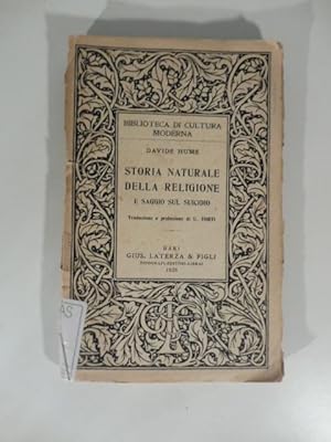 Storia naturale della religione e saggio sul suicidio