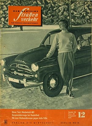 Bild des Verkufers fr Der deutsche Straenverkehr (Heft 12/1958), zum Verkauf von Versandantiquariat Hbald