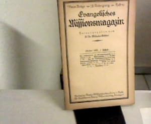 Imagen del vendedor de Evangelisches Missionsmagazin. Neue Folge - 73. Jg. - Heft 10. - Oktober 1929 a la venta por Zellibooks. Zentrallager Delbrck