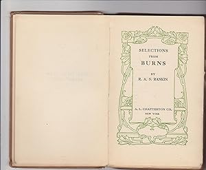 Image du vendeur pour Selections from Burns mis en vente par Meir Turner