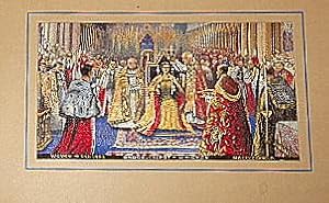 Bild des Verkufers fr Queen Elizabeth II Coronation. Brocklehurst Embroidered Silk. 1953. zum Verkauf von Colophon Books (UK)