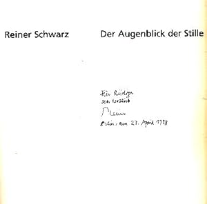 Seller image for Der Augenblick der Stille : Arbeiten auf Papier. Mit einem Text von Dieter Gleisberg zum Werk und einem Beitr. von Jens Hoffmann ber die Zeichnung. for sale by Fundus-Online GbR Borkert Schwarz Zerfa