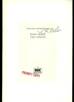 Bild des Verkufers fr King Henry the Eighth: Souvenir Theatre Programme Performed by the Royal Shakespeare Company, Royal Shakespeare Theatre, Stratford Upon Avon (Prompt Copy] zum Verkauf von Little Stour Books PBFA Member