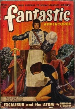 Seller image for Fantastic Adventures Vol.13 No.8 August 1951 (Excalibur and the Atom; With This Ring; The Spoilers of Lern; Everybody Loves Irving Bommer; The Man With the Clutching Hand; Very Cold for Conquest) for sale by N & A Smiles