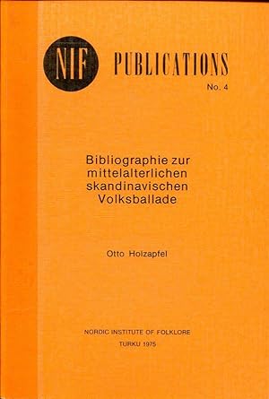 Bild des Verkufers fr Bibliographie zur mittelalterlichen skandinavischen Volksballade (NIF Publications 4). zum Verkauf von Antiquariat & Buchhandlung Rose