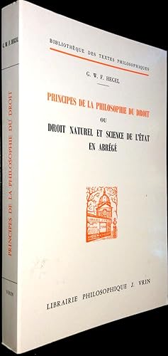 Image du vendeur pour Principes de la philosophie du droit ou droit naturel et Science de l'Etat en Abrg mis en vente par Le Chemin des philosophes