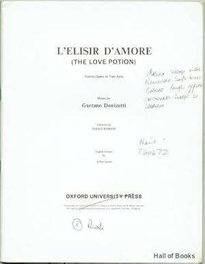 L'Elisir D'Amore (The Love Potion): Comic Opera In Two Acts. Chorus Score