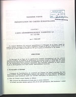 Seller image for Prsentation de cartes chantillons, chapitre1: Carte gomorphologique Narbonne 3/4 au 1/25 000; for sale by books4less (Versandantiquariat Petra Gros GmbH & Co. KG)