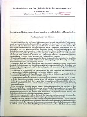 Imagen del vendedor de Terrestrische Photogrammetrie und Ingenieursprojekte in Entwicklungsl�ndern; a la venta por books4less (Versandantiquariat Petra Gros GmbH & Co. KG)