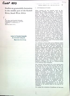 Immagine del venditore per Studies on gramadulla formation in the middle part of the Kuiseb River, South West Africa. venduto da books4less (Versandantiquariat Petra Gros GmbH & Co. KG)