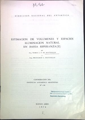 Seller image for Estimacion de volumenes y espacios iluminacion natural en Bahia Esperanza (II); Contribucion No. 170; for sale by books4less (Versandantiquariat Petra Gros GmbH & Co. KG)
