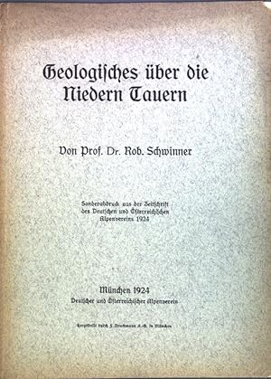 Bild des Verkufers fr Geologisches ber die Niedern Tauern; zum Verkauf von books4less (Versandantiquariat Petra Gros GmbH & Co. KG)