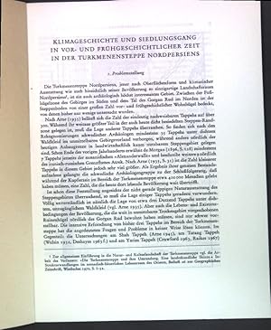 Bild des Verkufers fr Klimageschichte und Siedlungsgang in vor- und frhgeschichtlicher Zeit in der Turkmenensteppe Nordpersiens; zum Verkauf von books4less (Versandantiquariat Petra Gros GmbH & Co. KG)