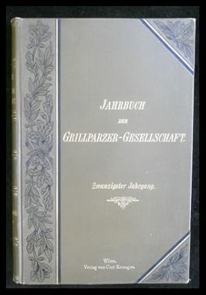 Imagen del vendedor de Jahrbuch der Grillparzer-Gesellschaft. Zwanzigster Jahrgang a la venta por ANTIQUARIAT Franke BRUDDENBOOKS