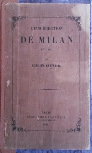 Bild des Verkufers fr L'INSURRECTION DE MILAN EN 1848. zum Verkauf von studio bibliografico pera s.a.s.