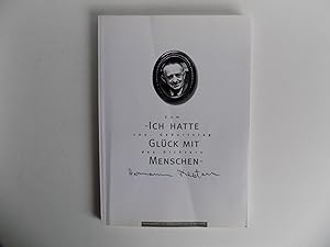 "Ich hatte Glück mit Menschen." Zum 100. Geburtstag des Dichters Hermann Kesten. Texte von ihm un...