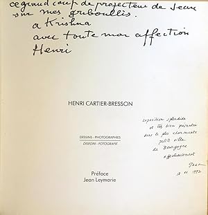 "Henri Cartier-Bresson. Dessins-Photographies." Catalogue of Photographs - SIGNED AND INSCRIBED T...